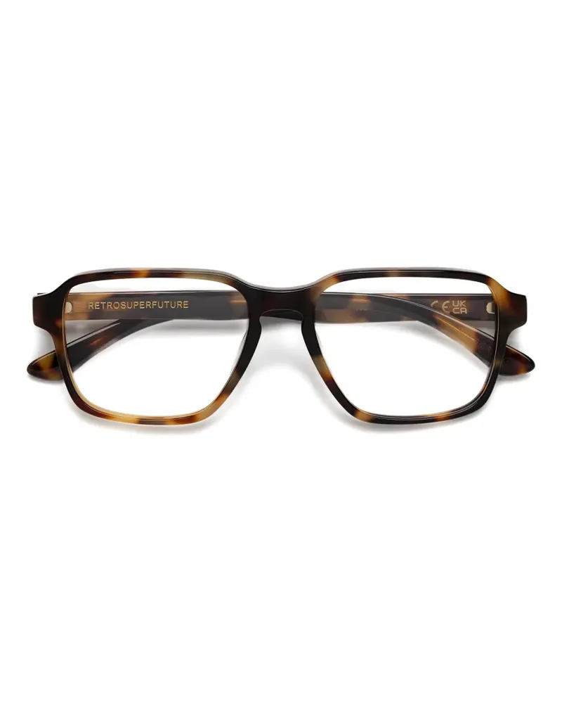 RETROSUPERFUTURE Eckige Numero 160 Brille - Braun Braun