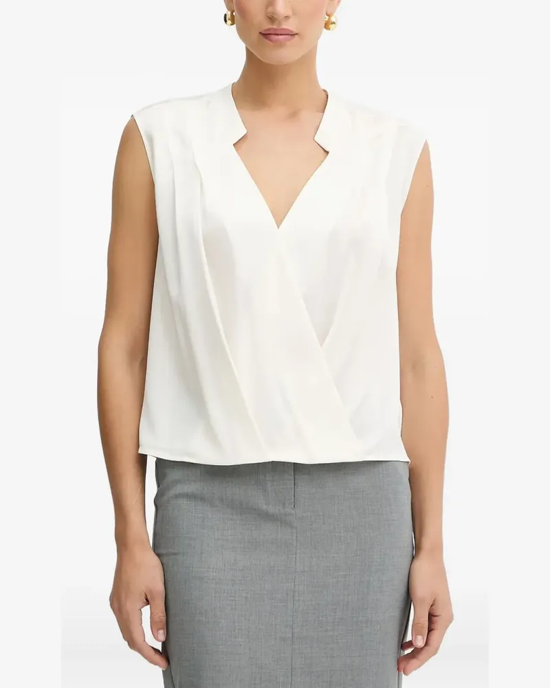 HUGO BOSS Top mit V-Ausschnitt - Weiß Weiß