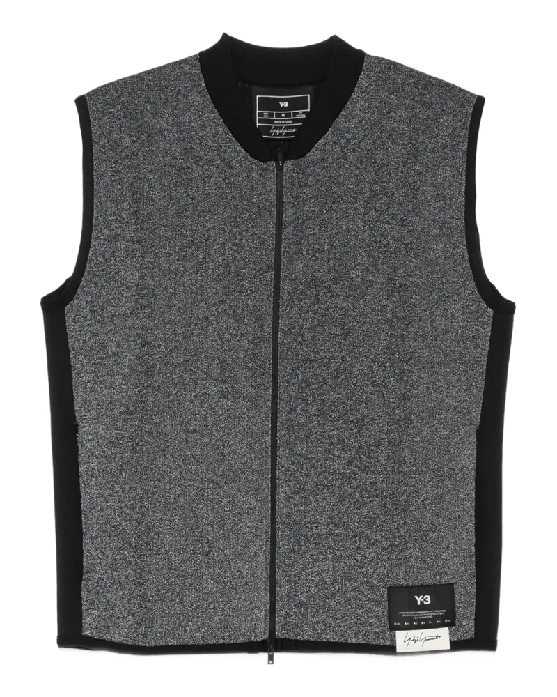 Y-3 skull-print zip-up gilet - Schwarz Schwarz