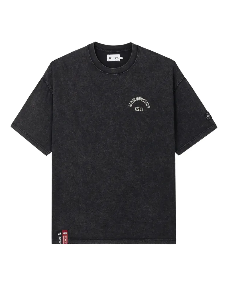 Izzue logo-print T-shirt - Grau Grau