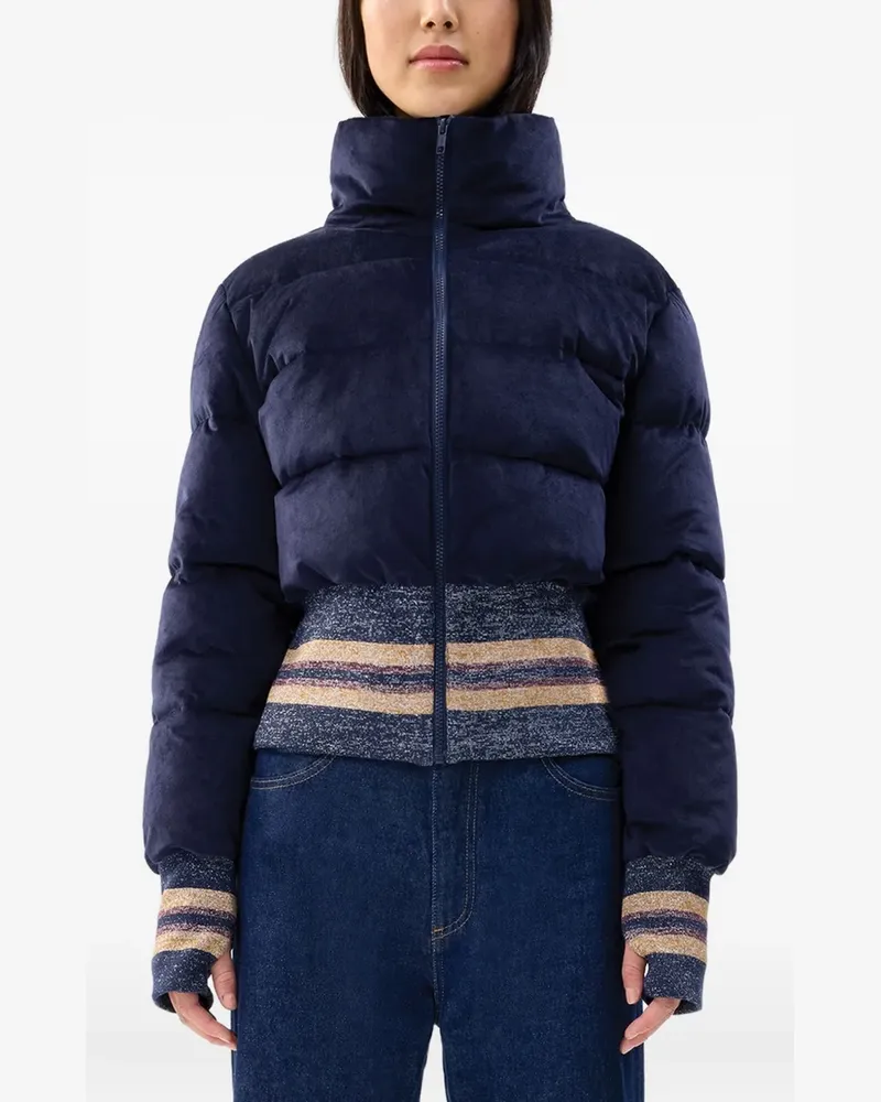 UNREAL FUR Gestreifte Dublin Jacke - Blau Blau