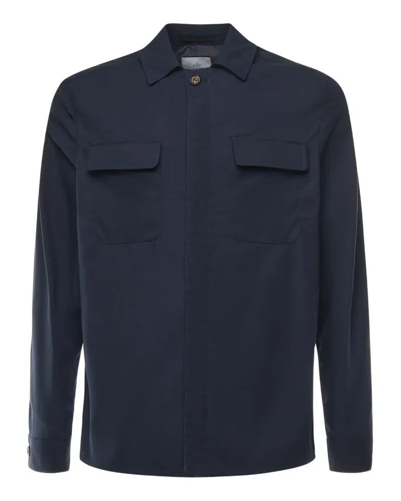 Eleventy Jacke mit Klappentasche - Blau Blau