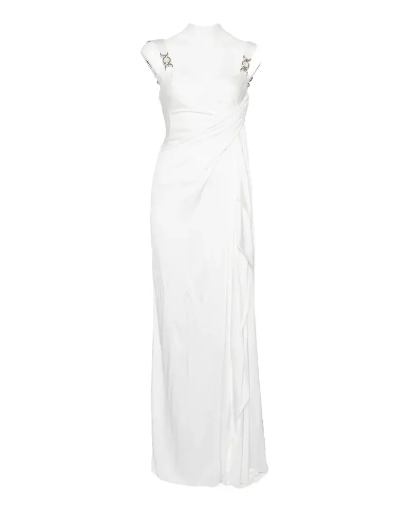 Versace Jersey Draped dress - Weiß Weiß