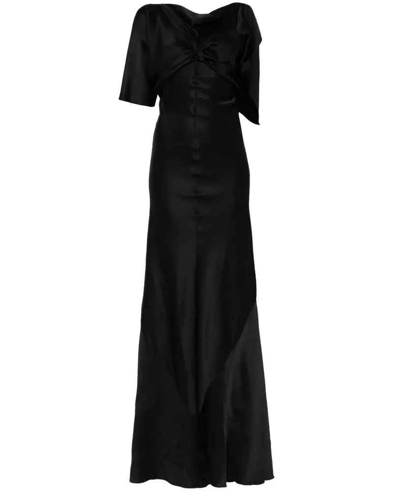 Victoria Beckham Abendkleid aus Satin - Schwarz Schwarz