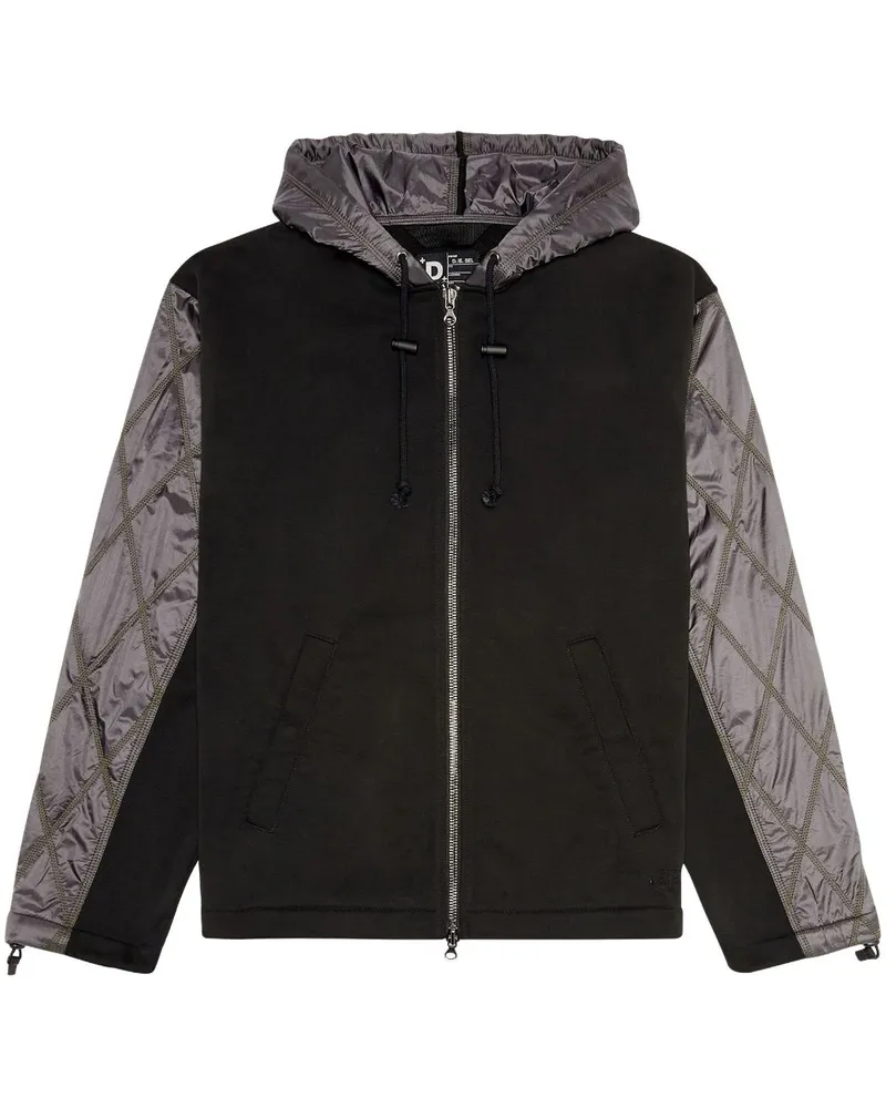 Diesel J-Rombe Kapuzenjacke - Schwarz Schwarz