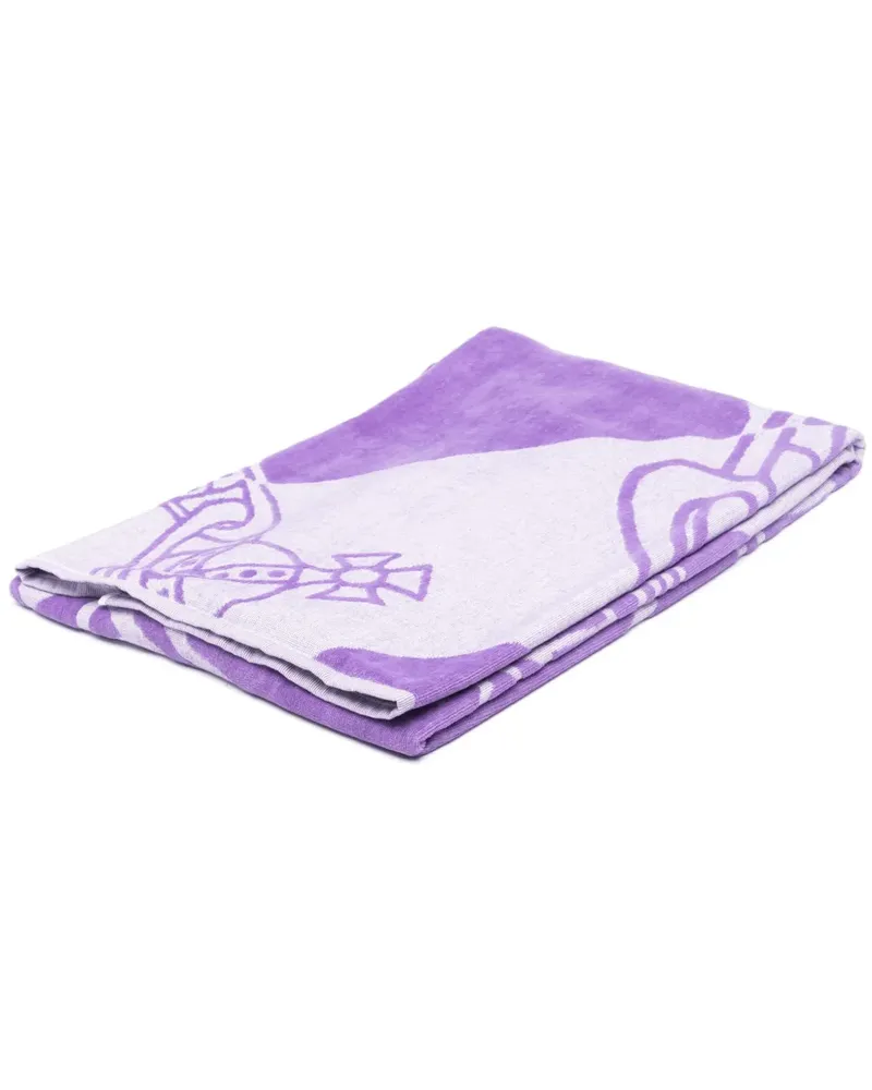 Vivienne Westwood Badetuch mit Orb-Motiv - Violett Violett