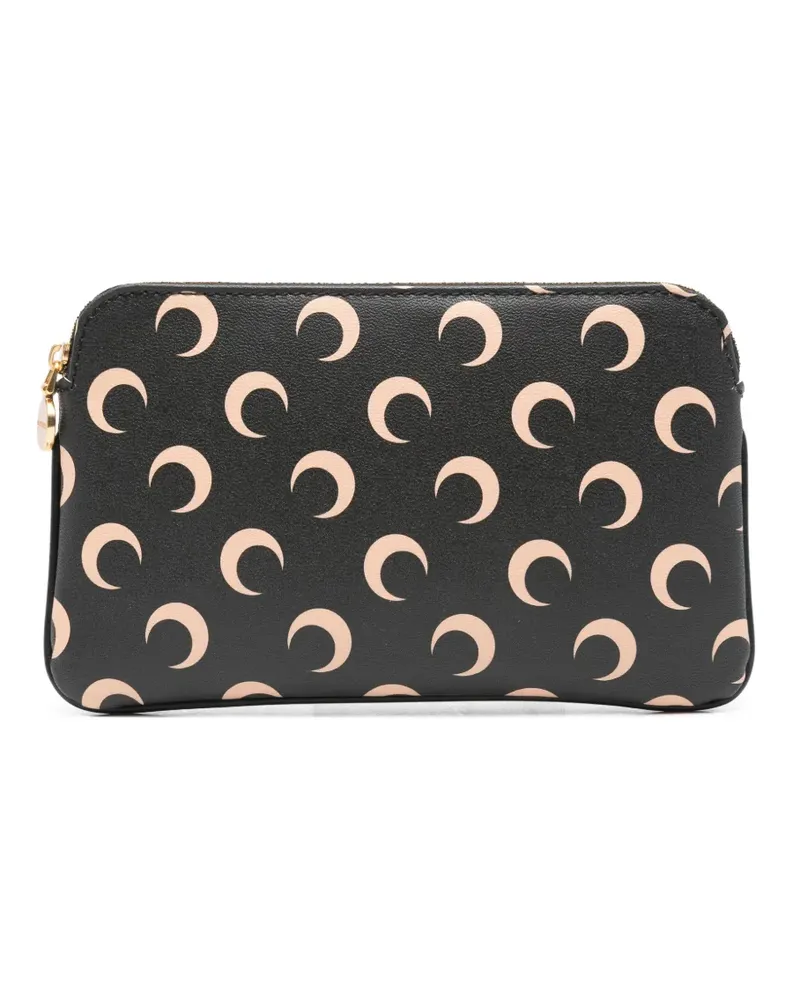 Marine Serre Clutch mit Mond-Print - Schwarz Schwarz