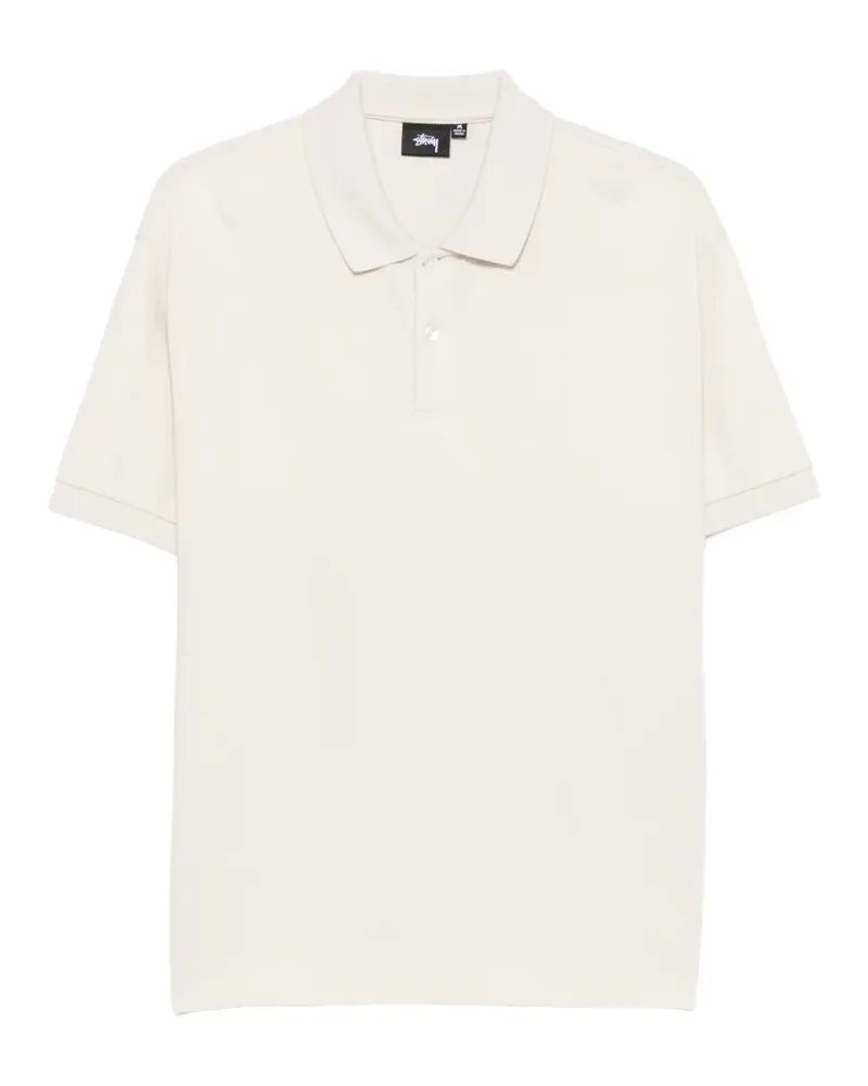 Stüssy logo-embroidered polo shirt - Nude Nude