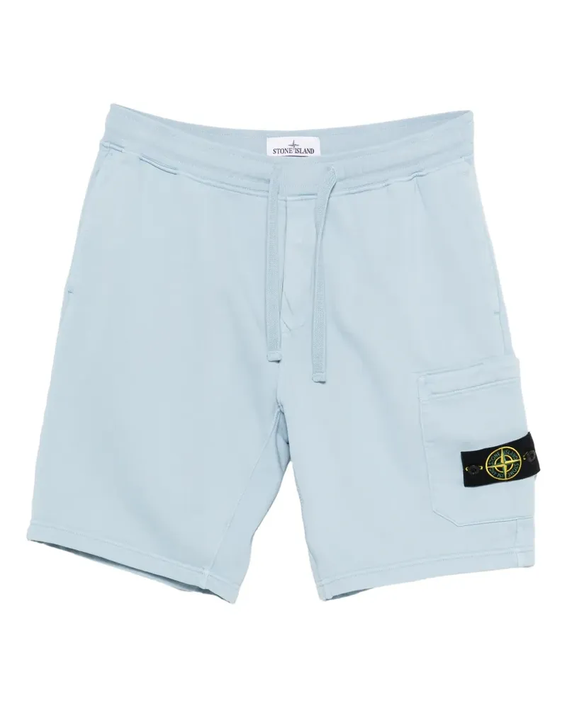 Stone Island Joggingshorts mit Logo-Patch - Blau Blau