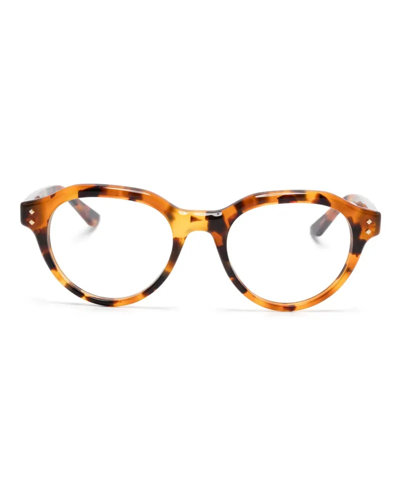 Gucci Brille mit rundem Gestell - Braun Braun