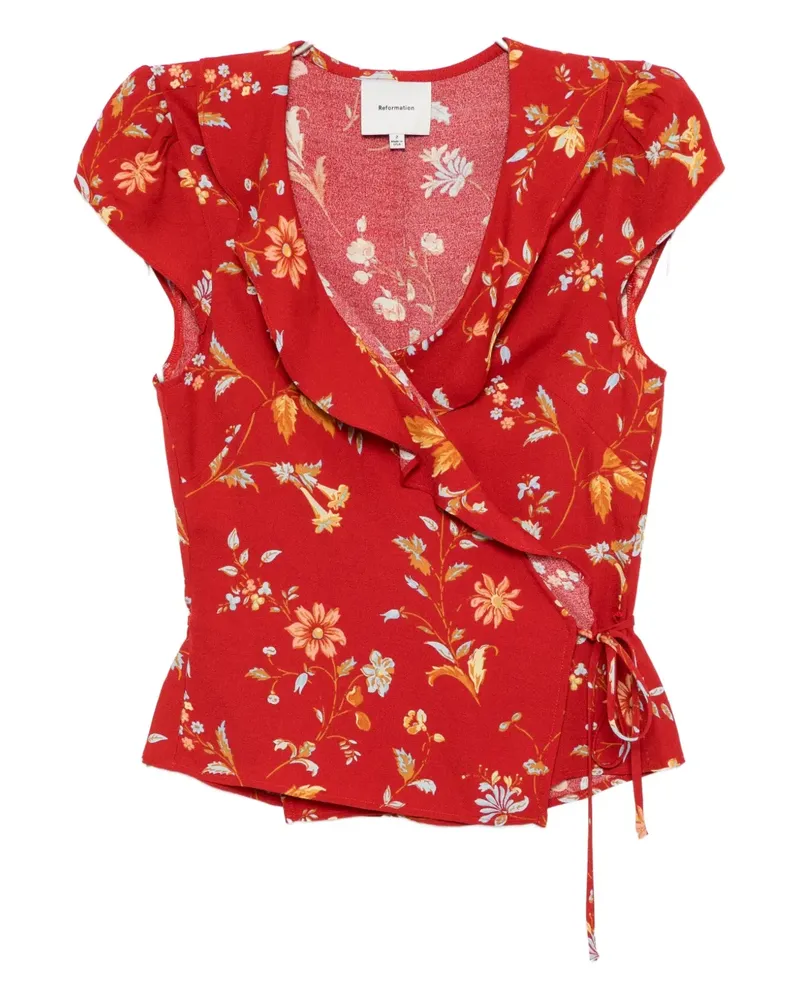 Reformation Clemence blouse - Rot Rot