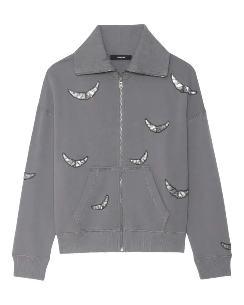 Zadig & Voltaire Verzierte Milly Sweatshirtjacke - Grau Grau