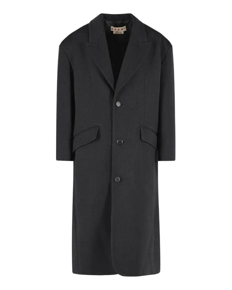 Marni deep-grey tweed oversized coat - Grau Grau