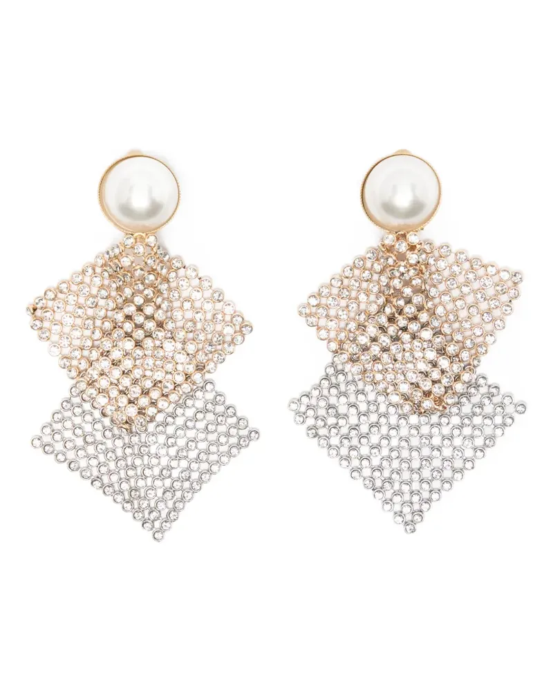 Rosantica Frizz embellished clip-on earrings - Gold Gold