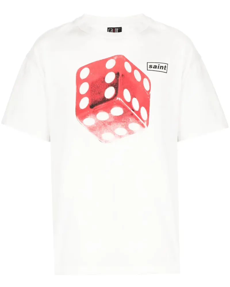 SAINT MXXXXXX Langarmshirt mit grafischem Print - Weiß Weiß