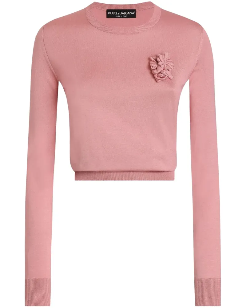 Dolce & Gabbana Oberteil mit Applikationen - Rosa Rosa