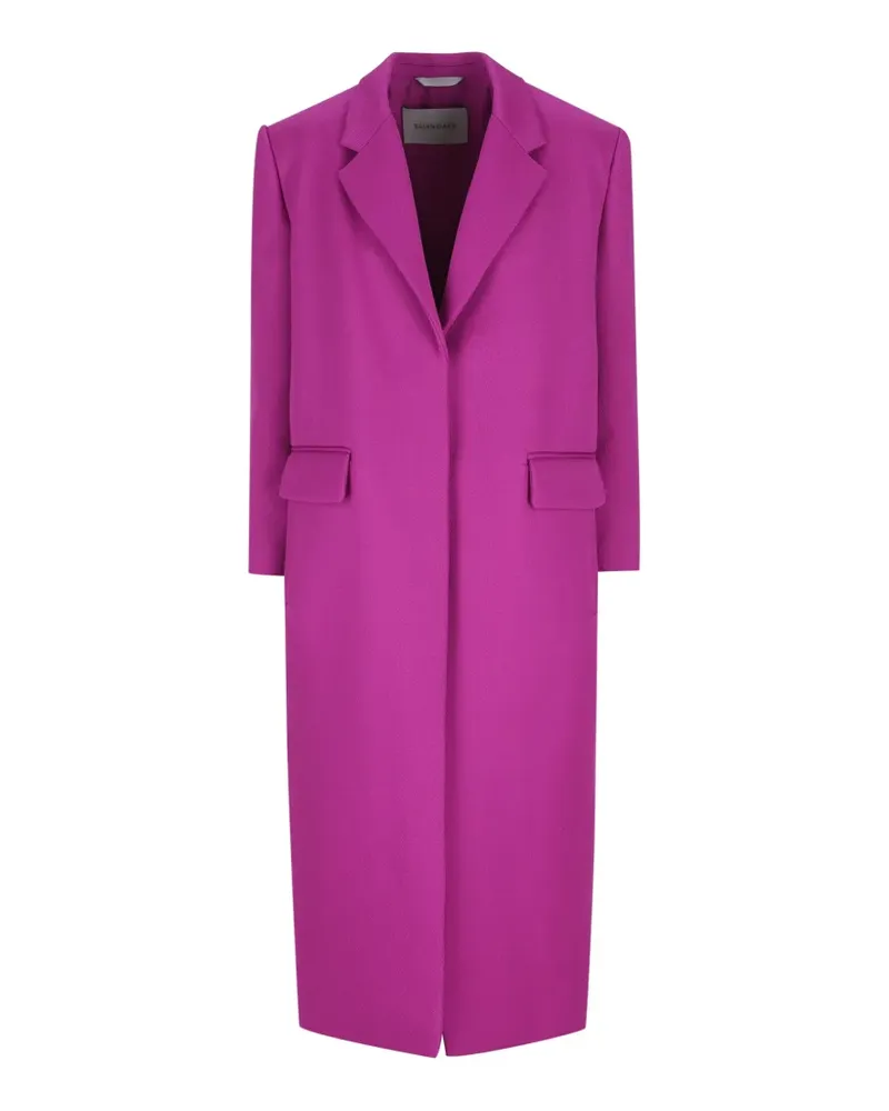 Balenciaga Sack padded-shoulder wool coat - Rosa Rosa