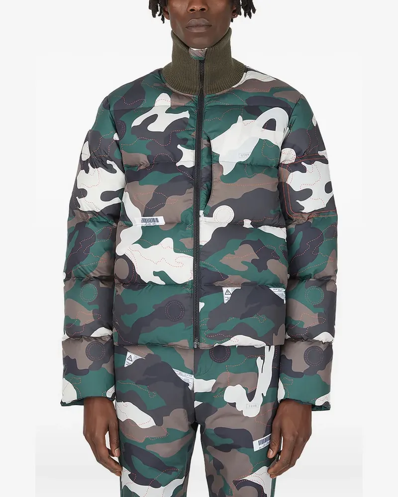 Kanghyuk Steppjacke mit Camouflage-Print - Grün Grün
