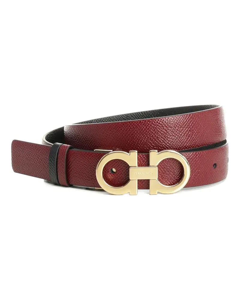 Ferragamo Gancini reversible leather belt - Rot Rot