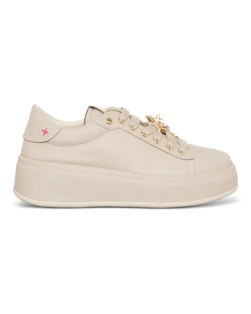 GIO+ Plateau-Sneakers mit verzierter Schnürung - Nude Nude