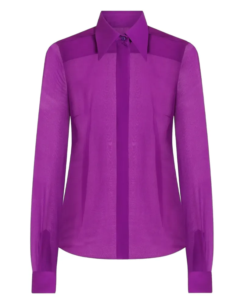 Dolce & Gabbana Hemd aus Seide - Violett Violett