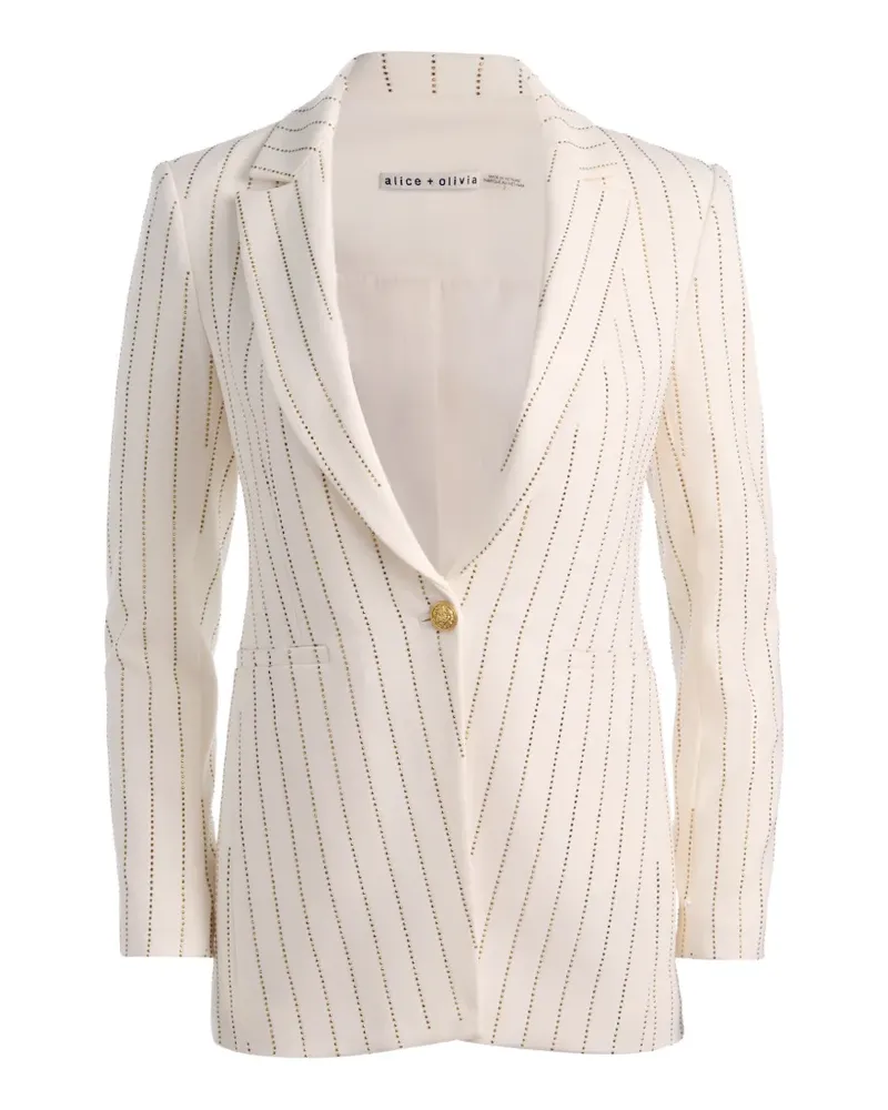 Alice + Olivia Breann embellished cutaway blazer - Nude Nude