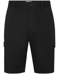 Philipp Plein Cargo-Shorts mit Logo-Schild Schwarz