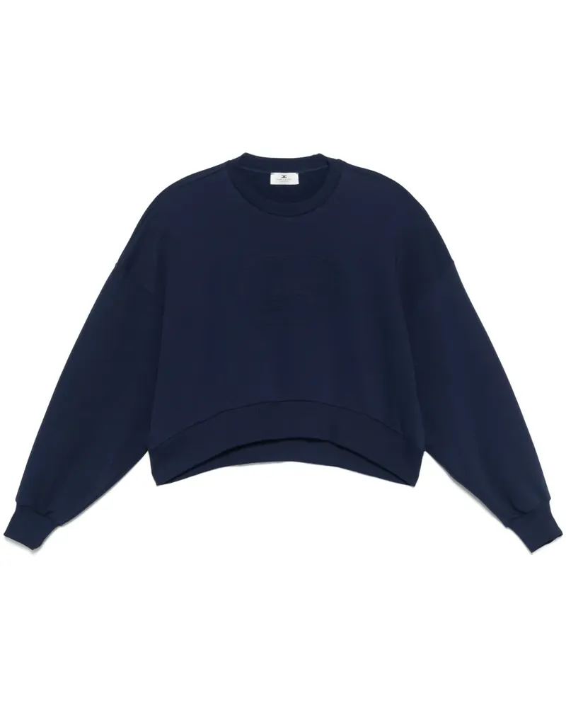 Elisabetta Franchi Sweatshirt mit Logo-Prägung - Blau Blau