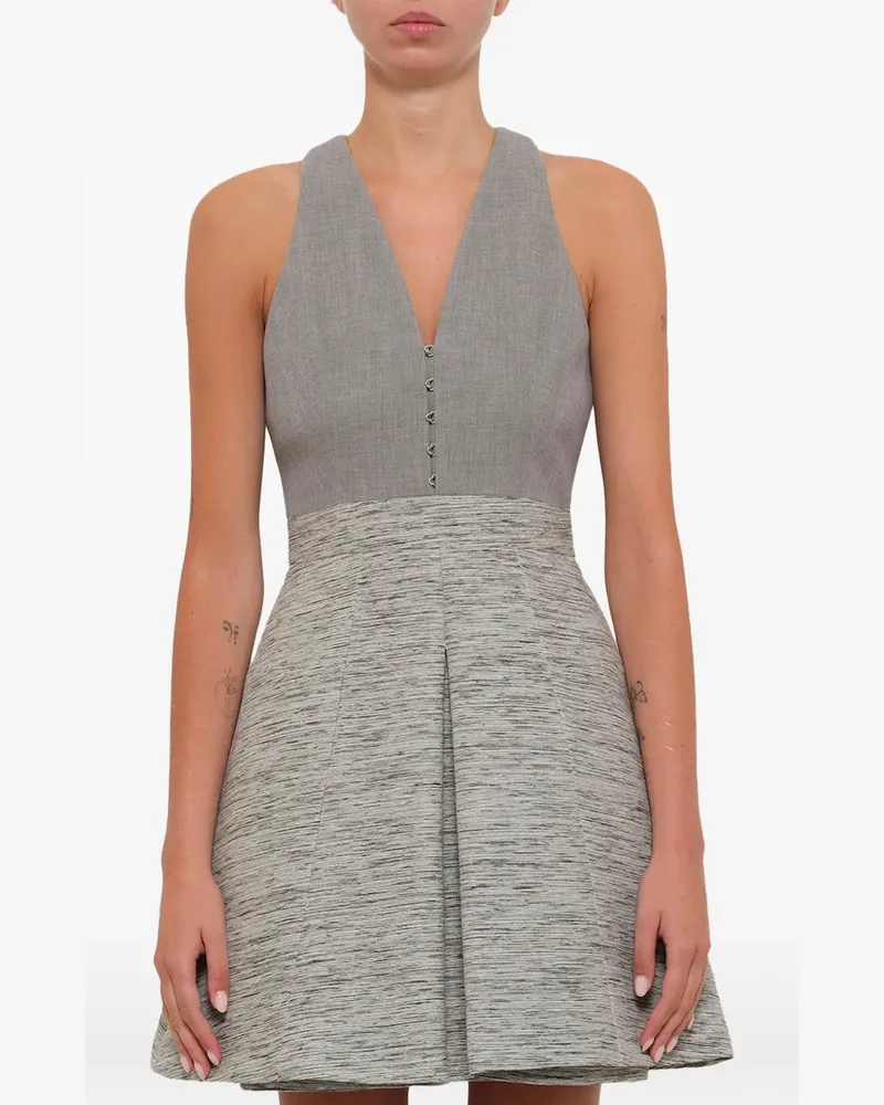 Alexander McQueen Kleid mit V-Ausschnitt - Grau Grau