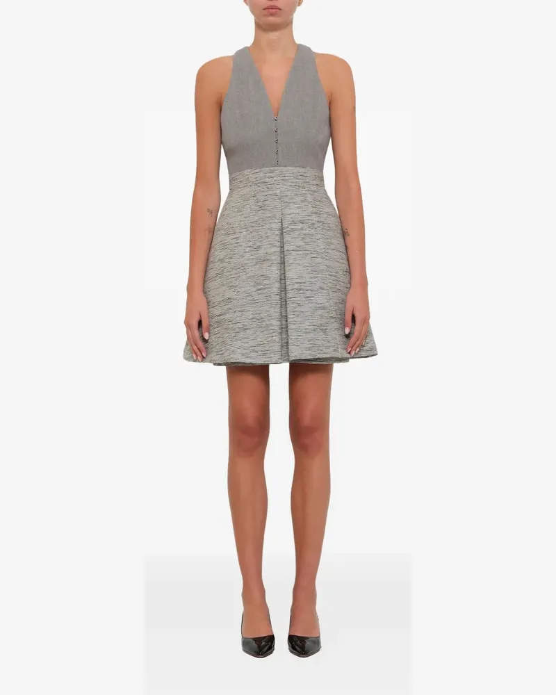 Alexander McQueen Kleid mit V-Ausschnitt - Grau Grau
