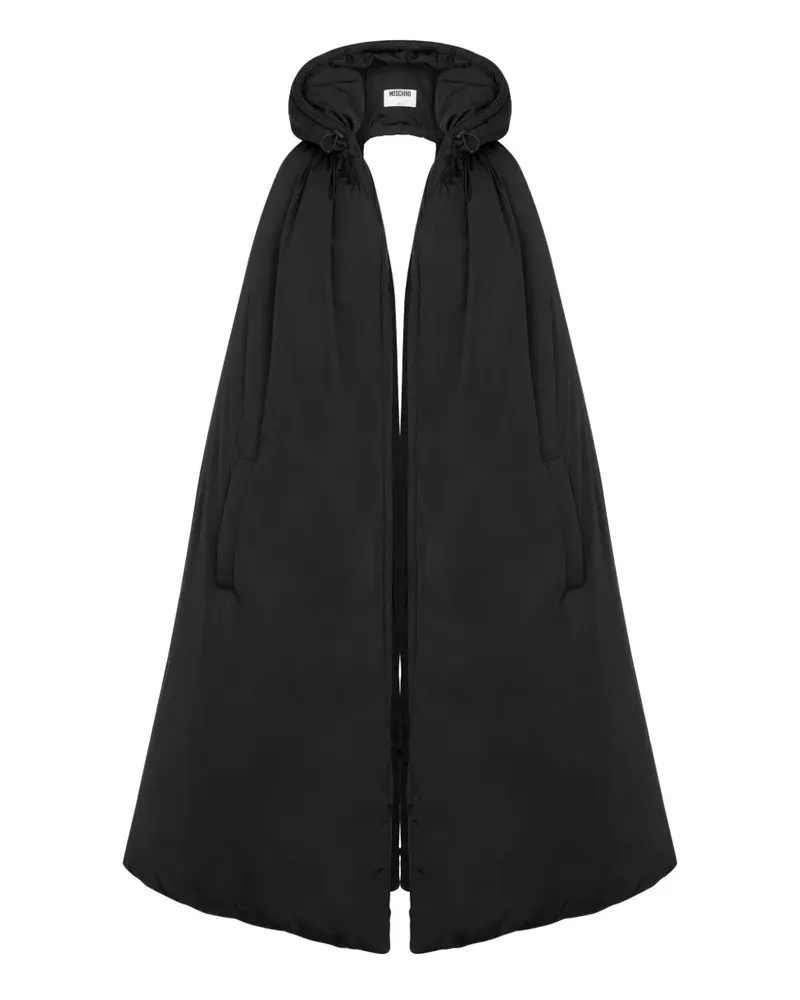 Moschino Daunenweste mit Kapuze - Schwarz Schwarz