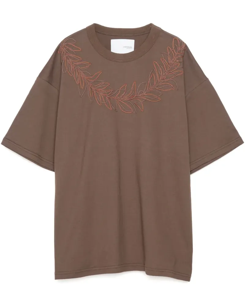 Yoshio Kubo Cord Leaf T-Shirt - Braun Braun
