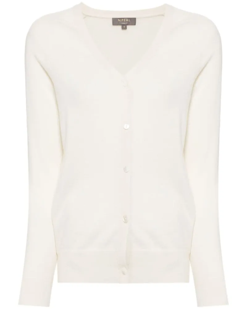 N.Peal Lara Cardigan aus Kaschmir - Weiß Weiß