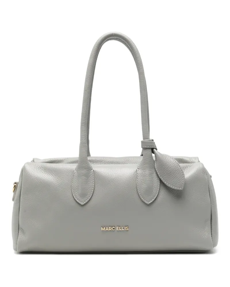 MARC ELLIS Bilbao West Do logo-plaque grained-leather shoulder bag - Grau Grau