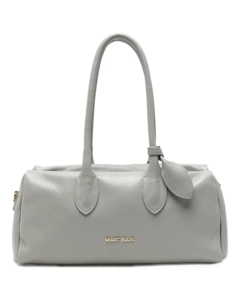 MARC ELLIS Bilbao West Do logo-plaque grained-leather shoulder bag - Grau Grau