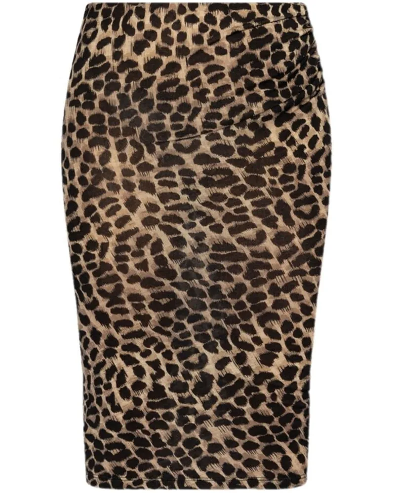 Blumarine Minirock mit Leoparden-Print Braun