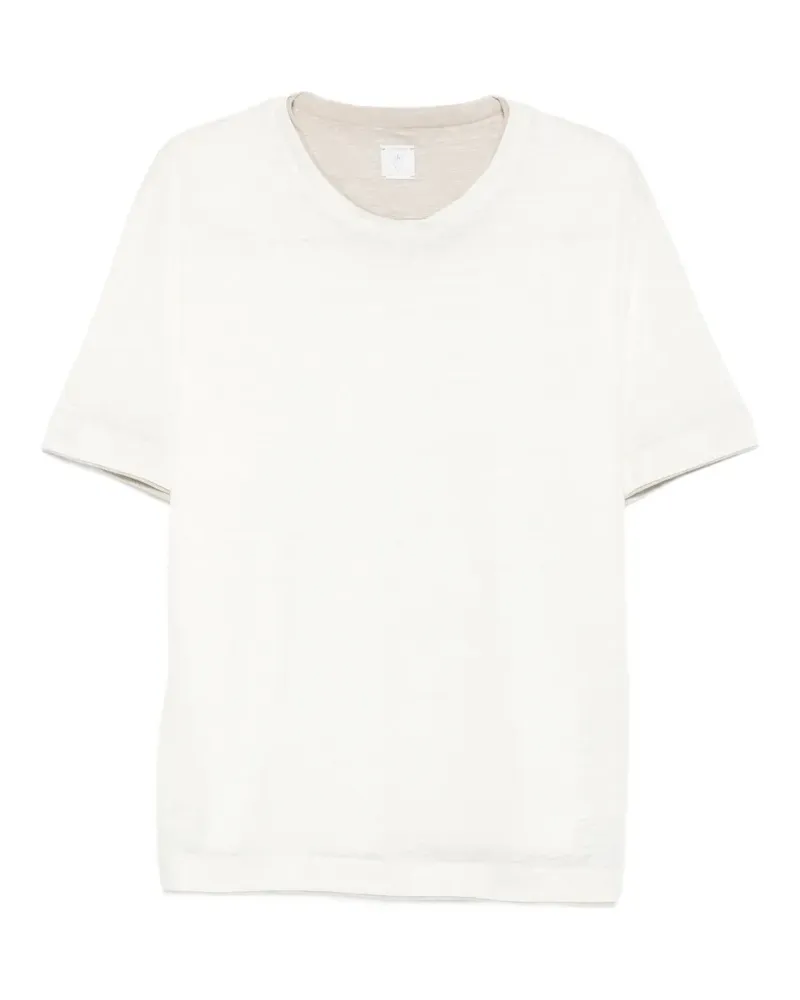 Eleventy T-Shirt im Layering-Look - Weiß Weiß