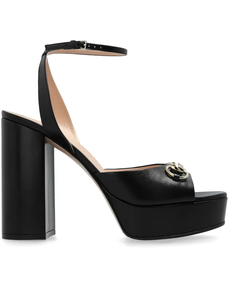 Gucci Horsebit Sandalen 130mm - Schwarz Schwarz