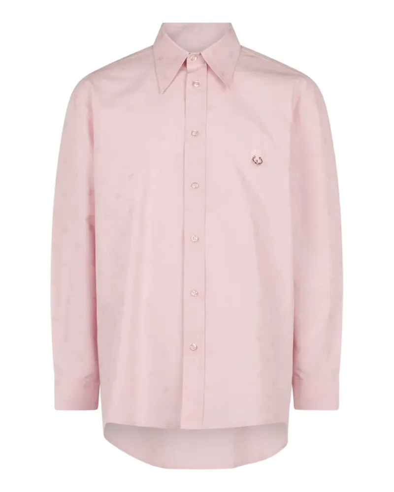 John Richmond Hemd mit Logo-Stickerei - Rosa Rosa
