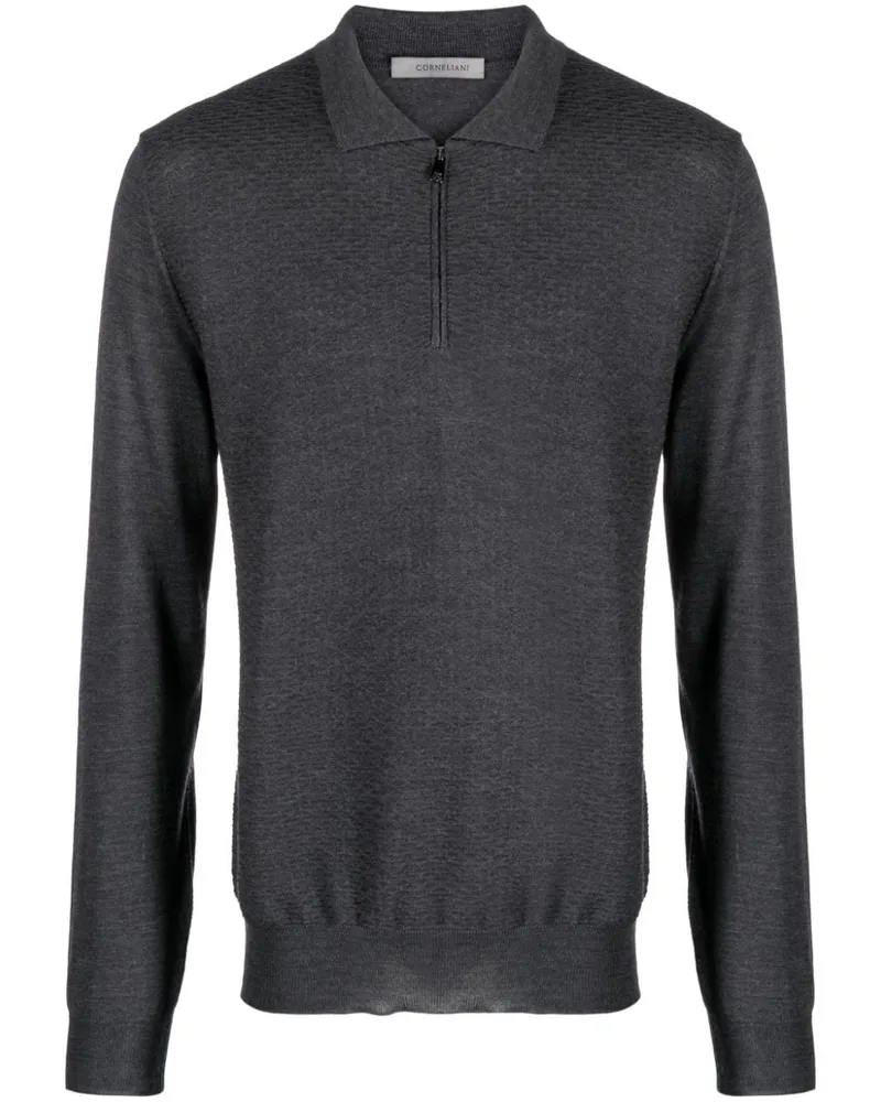 Corneliani Pullover mit Reißverschluss Grau