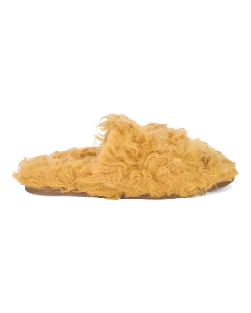 Valentino Garavani Mules mit Faux Fur - Gelb Gelb