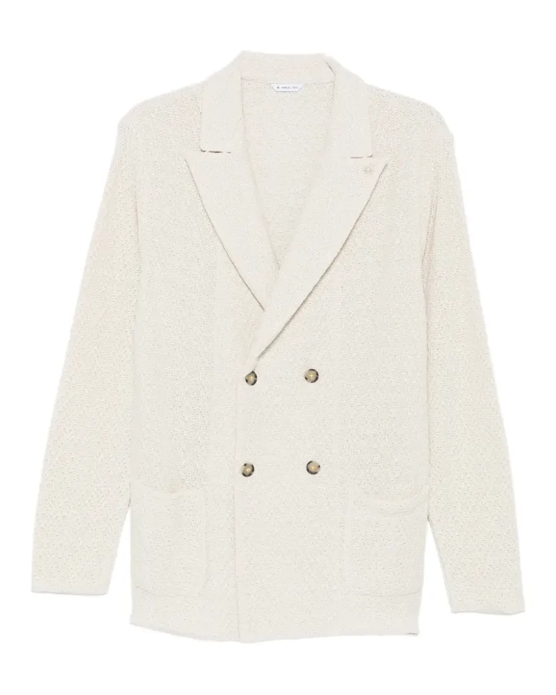 Manuel Ritz Doppelreihiges Stricksakko - Nude Nude