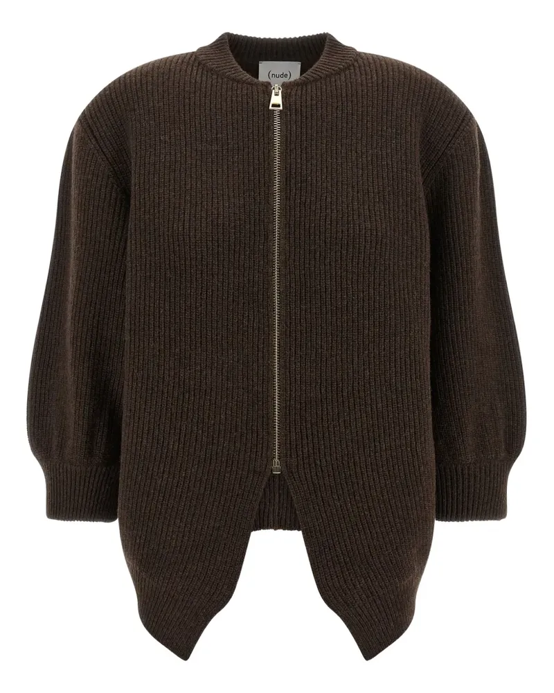NUDE ribbed cardigan - Braun Braun