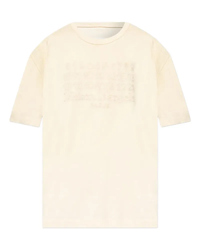 Maison Margiela T-Shirt mit Logo-Stickerei - Nude Nude