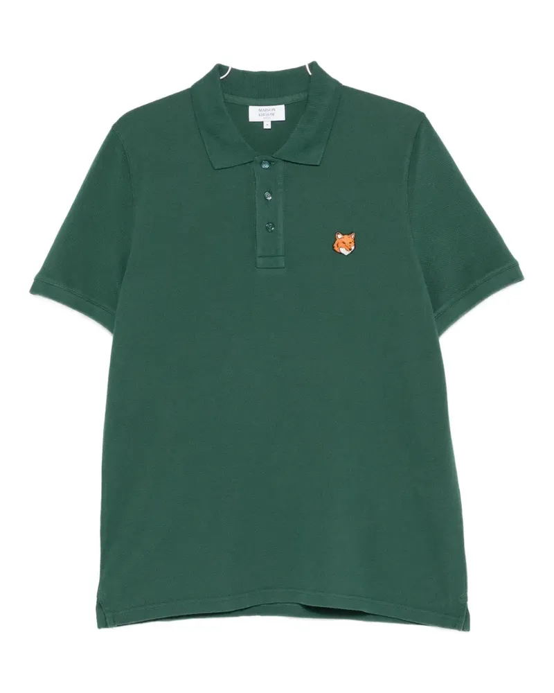 Kitsuné fox-patch polo shirt - Grün Grün