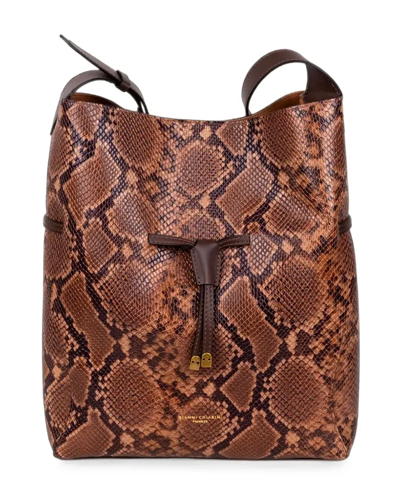 Gianni Chiarini Große Sienna Schultertasche mit Animal-Print - Braun Braun