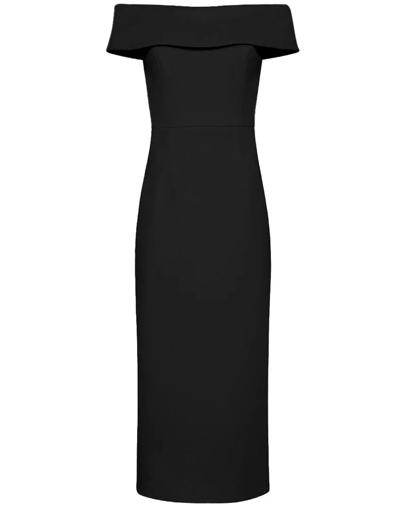 Rebecca Vallance Schulterfreies Midikleid - Schwarz Schwarz