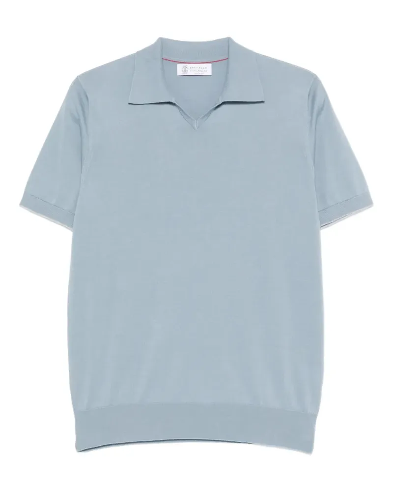 Brunello Cucinelli Top mit V-Ausschnitt - Blau Blau