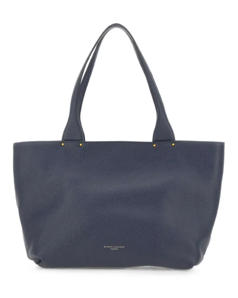 Gianni Chiarini Barbara hammered leather tote bag - Blau Blau
