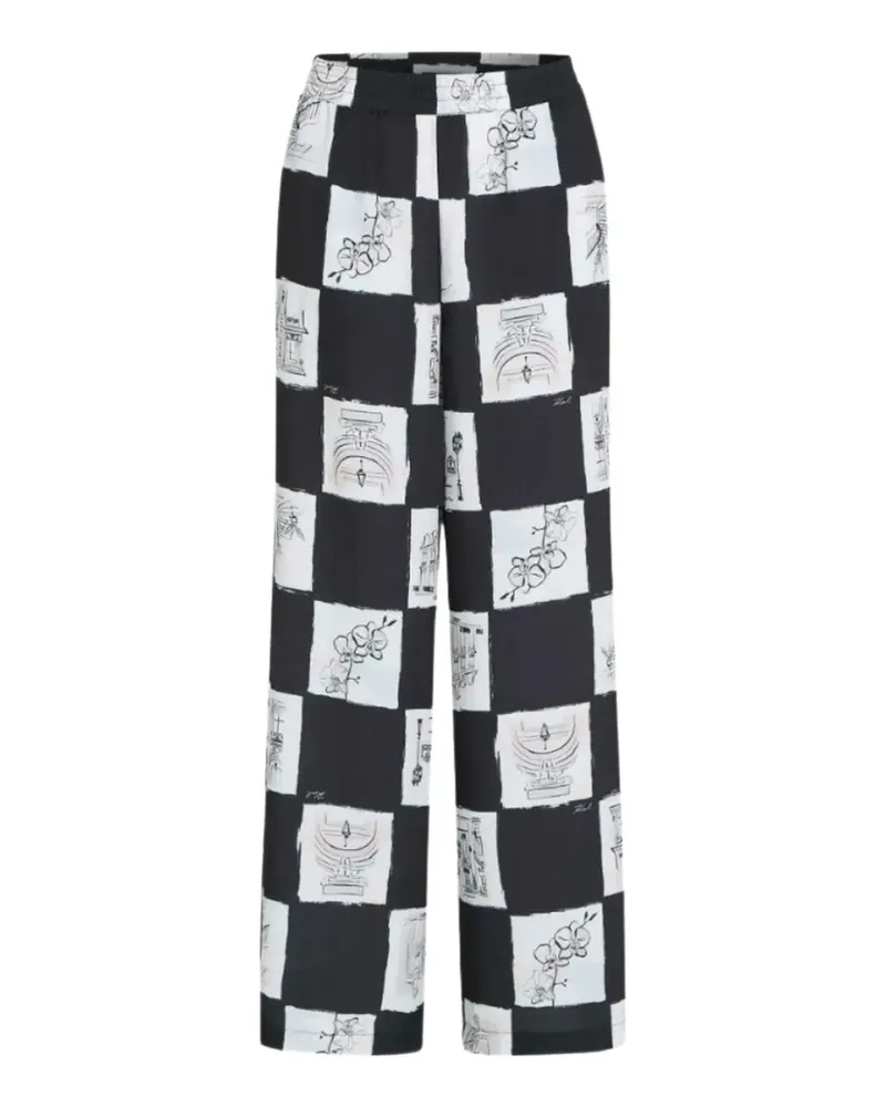 Karl Lagerfeld fluid-fit trousers - Schwarz Schwarz